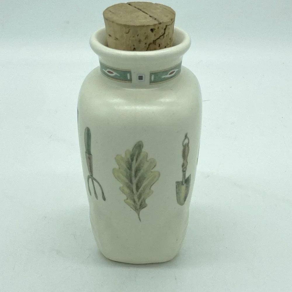 Pfaltzgraff Naturewood Spice Jar with Cork‎ Rosemary Made In Mexico EUC